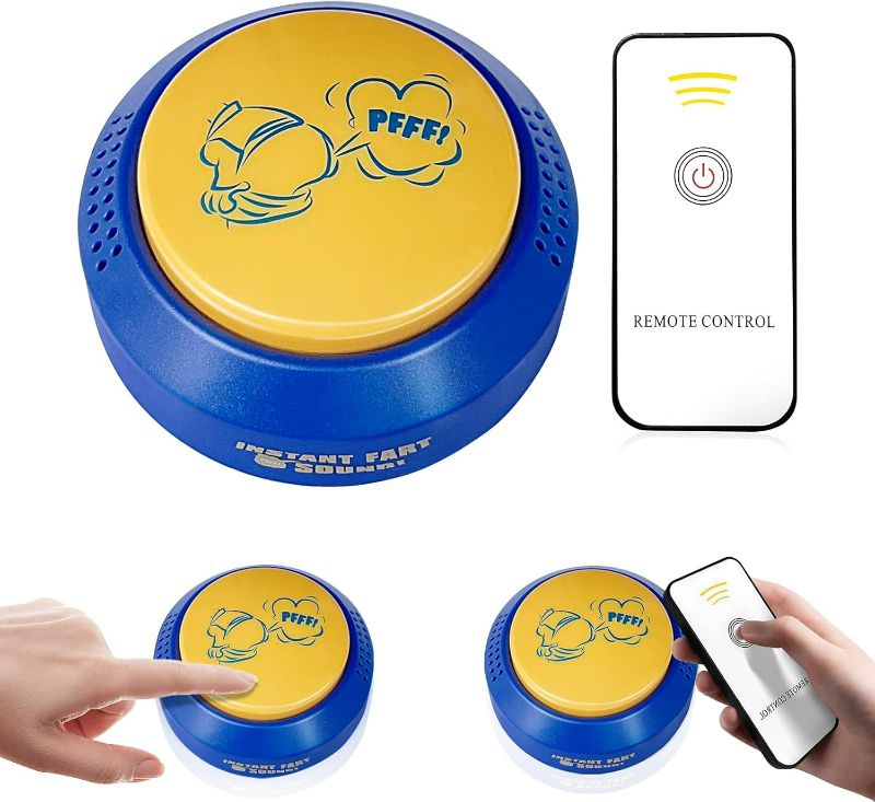 Photo 1 of Remote Controlled Fart Machine, Plays 30 Funny Realistic Sounds, Wireless 50ft Range, Prank Toy for Games, Office Humor.