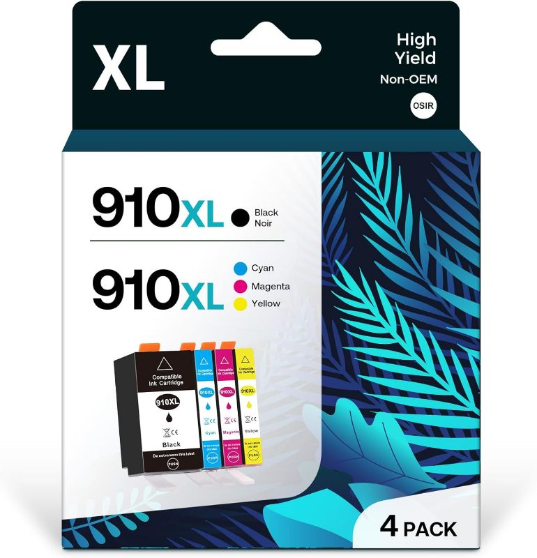 Photo 1 of 910XL Compatible Ink Cartridges Combo Pack for HP 910 XL Work with HP OfficeJet 8010 8015 8018 8022 OfficeJet Pro 8020 8025 8028 8035 (4 Pack)