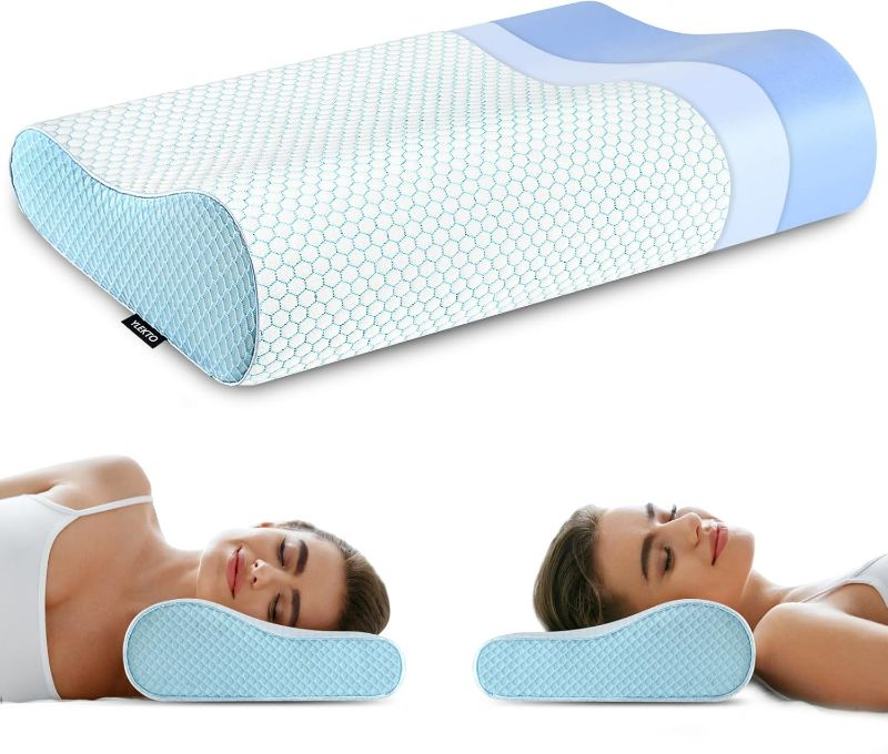 Photo 1 of Memory Foam Pillows Neck Pillow Bed Pillow for Sleeping Ergonomic Cervical Pillow Orthopedic Contour Pillow for Side Back Stomach Sleeper