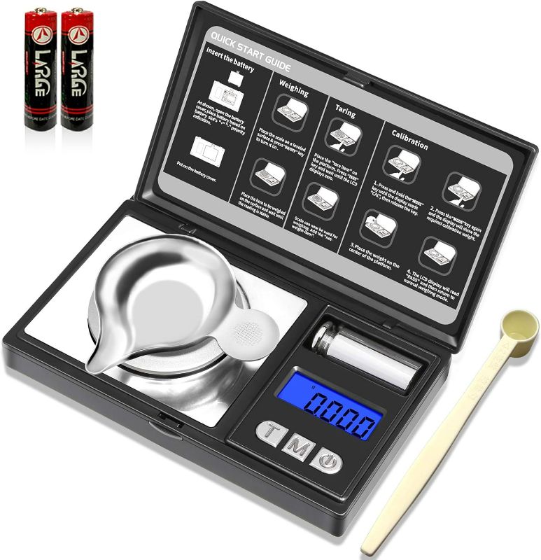 Photo 1 of THINKSCALE Milligram Scale, 50g/0.001g Digital Jewelry Scale, Micro Gram Scale for Powder, Medicine, Gold, Gem, Reloading, Mg Scale 6 Units, Tare, Cal Weight Included