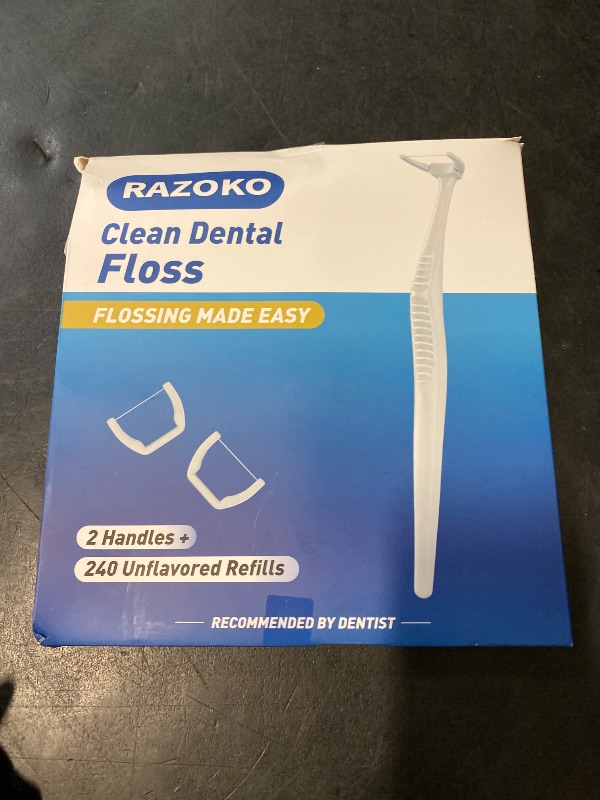 Photo 1 of RAZOKO Ultimate Flosser Kit with 2 Handles and 240 Extra Strength Refills