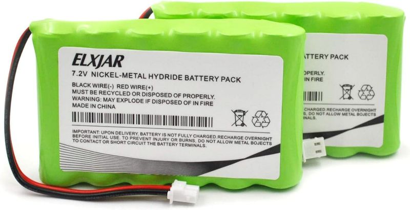Photo 1 of (2-Pack) 7.2V 1500mAh AA Ni-MH Battery Replacement for 300-06868 TSS Keypad 8DLLKP500 8DLTSSCBASE1 8DLWLTP100 WLTP100 LKP500 Wireless Keypad