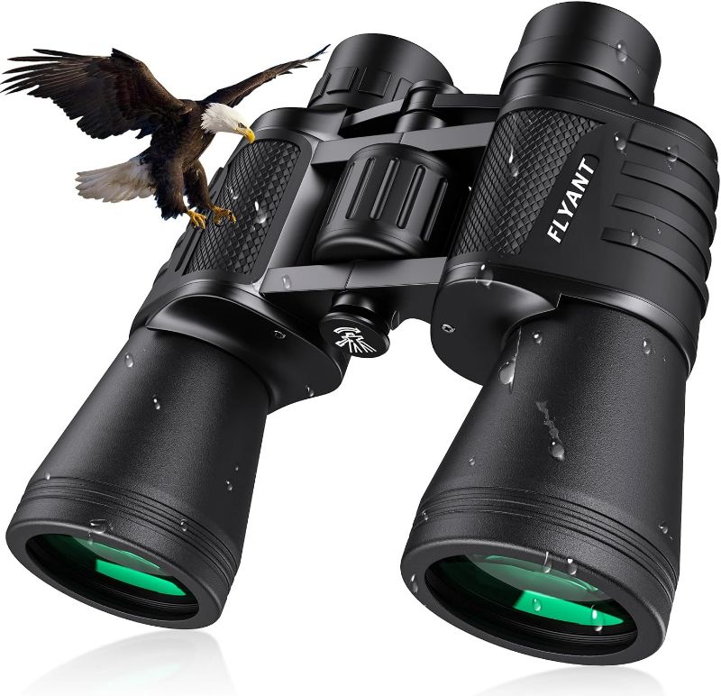 Photo 1 of 20x50 High Powered Binoculars for Adults, Waterproof Compact Binoculars with Low Light Vision for Bird Watching Hunting Football Games Travel Stargazing Cruise with Carrying Bag