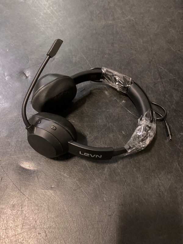 Photo 1 of LEVN Wireless Headset, Bluetooth Headphones with Mic for Work(Noise Cancelling), 65 Hours Woktime & Mute Button,Wireless Headset for Work from Home/Office/Call Center/PC/Computer/Laptop/Teams