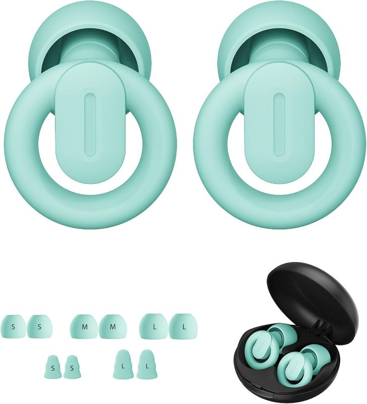 Photo 1 of Ear Plugs for Sleeping Noise Cancelling, Reusable Earplugs for Noise Reduction, Soft Silicone Hearing Protection Ear Plugs for Sleep, Work, Noise Sensitivity, Study, Snoring, Concert 30-35dB