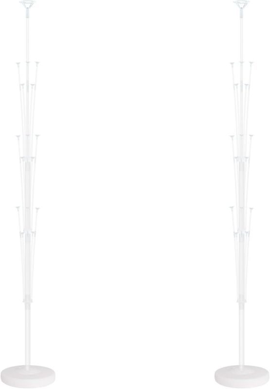 Photo 1 of Column Stand Kit Set of 2 - Balloon Stand With Base and Pole, Tower Backdrop Decoration for Wedding, Baby Shower, Birthday Party, or Bachelorette Parties (No Balloon)