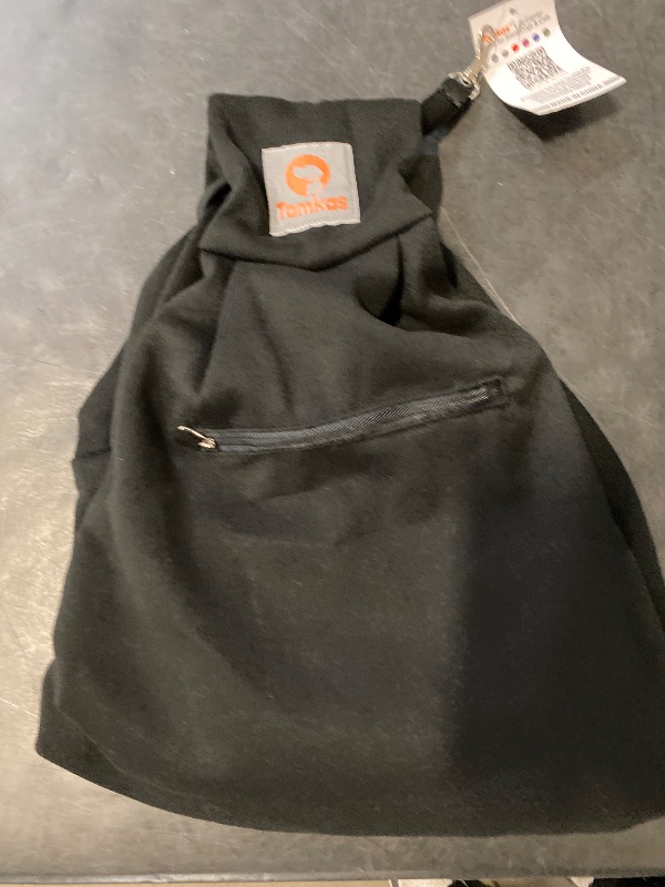 Photo 1 of Tomkas Small Dog Sling Carrier - Adjustable Strap & Zip Pocket - Suitable for Puppies (Black)