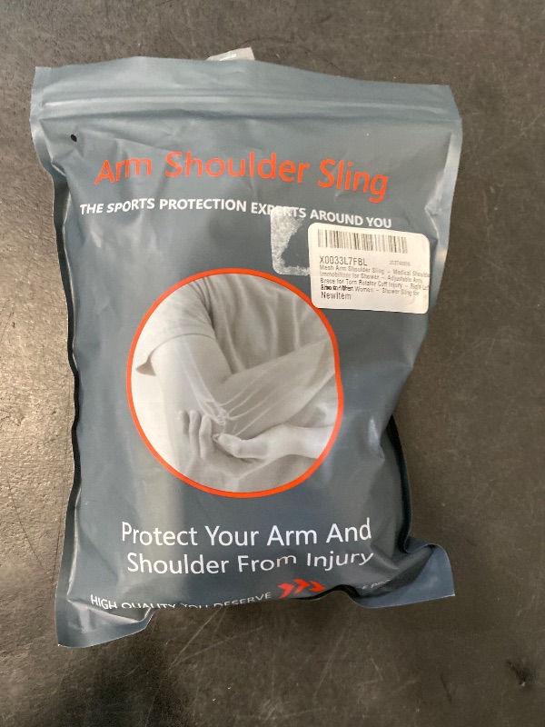Photo 1 of Mesh Arm Shoulder Sling - Medical Shoulder Immobilizer for Shower - Adjustable Arm Brace for Torn Rotator Cuff Injury - Right Left Arm for Men Women - Shower Sling for Elbow, Wrist