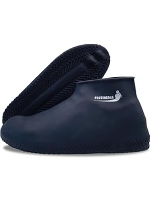 Photo 1 of Size L Waterproof Silicone Rubber Shoe Covers for Rain, Non-Slip Easy-handy Water Resistant Overshoes Outdoor Cycling Hiking Protectors Apply to Men, Women, Kids (Large, BLACK)