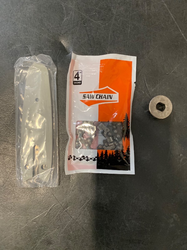 Photo 1 of 4 Inch Mini Chain and Bar and Sprocket Combo,(1/4 043 28DL), 4" Replacement Chain for Saker, for Stihl GTA 26 Pruner Saw, Chainsaw Chains Replace for Stihl 71 PM3 28E and 3670 005 0028 Parts
