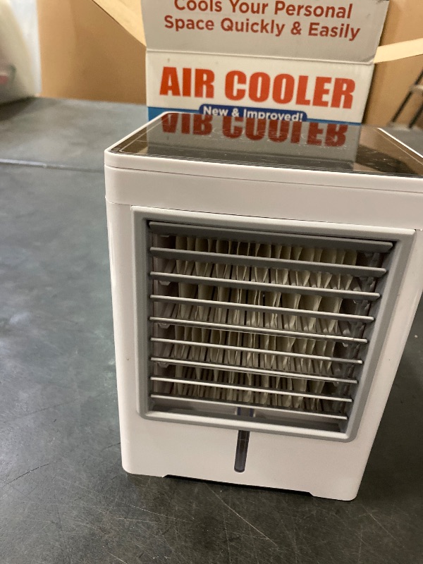 Photo 1 of Portable Air Conditioners Fan, Evaporative Air Cooler, USB Personal Mini Air Conditioner with 3 Wind Speeds & 3 Timers Touch Screen Desktop Cooling Fan for for Home Room Camping Car Office