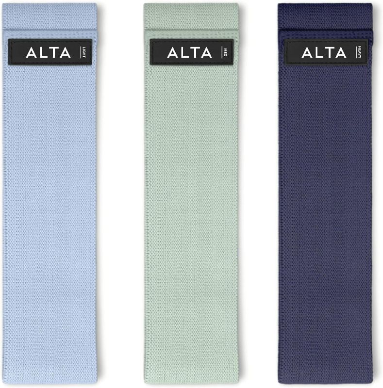 Photo 1 of ALTA Booty Bands for Women - Premium Non-Slip Fabric Resistance Bands for Working Out - Cloth Resistance Bands for Legs, Fabric Exercise Bands, Leg Bands for Working Out Women, Looped Hip Bands Set