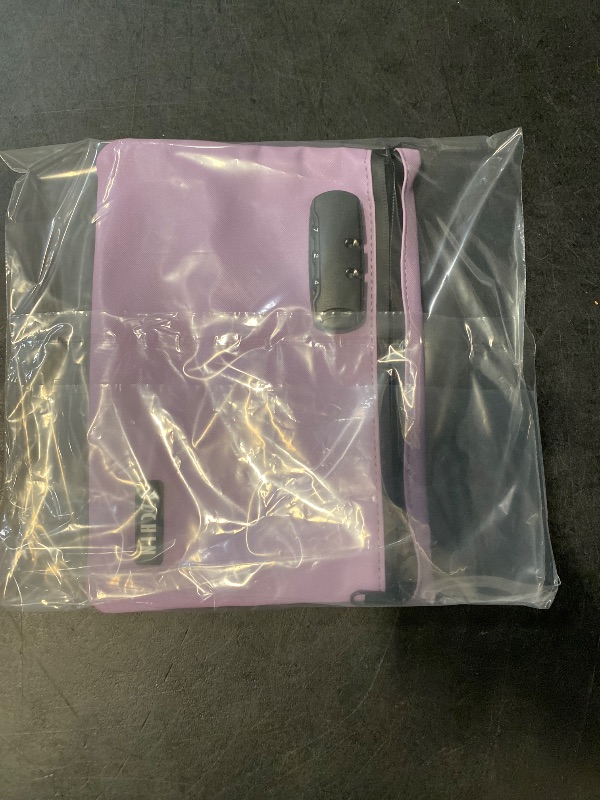 Photo 1 of OZCHIN Smell Proof Bag with Combination Lock 10 X 7 inchs Locking Bag PU Leather Waterproof Lockable Case Great Gift Ideal