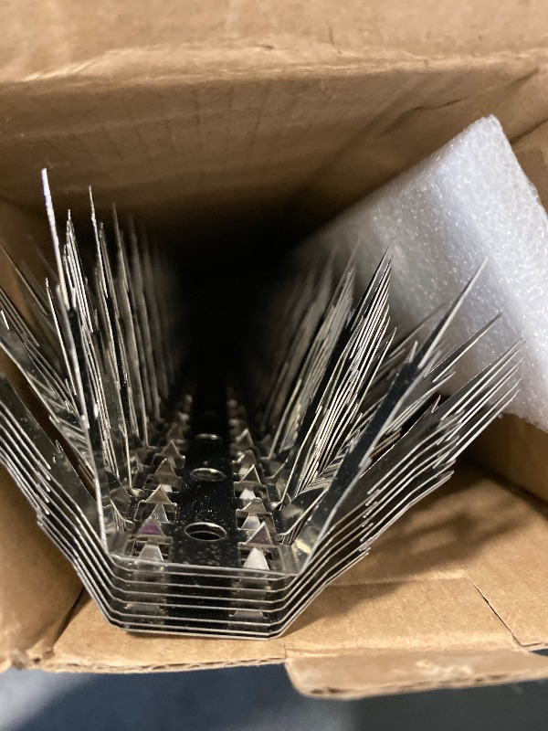 Photo 1 of Bird Spikes, 10 Feet Stainless Steel Bird Spikes for Outside, Pigeon Spikes to Keep Birds Squirrel Woodpeckers Away, for Garden Fence Roof and Window - 10 Strips Covers 3m