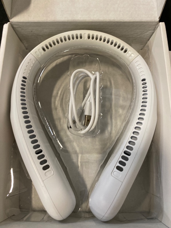 Photo 1 of Neck Fan, Hands Free Bladeless Neck Fans Portable Rechargeable, 6000 mAh Battery Operated Wearable Personal Fan, Cooling Neck Fan, 3 Speeds, USB Fan Gifts for Men, Women, Travel, Outdoor