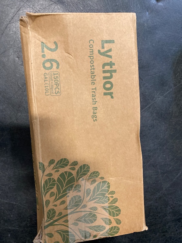 Photo 1 of Thickened Eco-Friendly Biodegradable Trash Bags - 150 Count, Heavy-Duty Compostable Garbage Bags for Kitchen, Home, Office, Starched-Based Material, Leakproof, Tear-Resistant (2.6 Gallon)