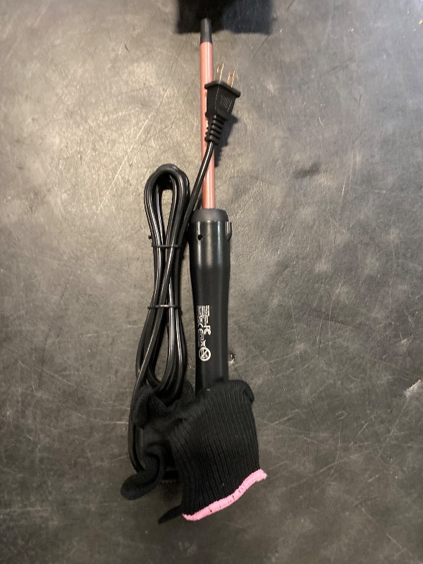 Photo 1 of 3/8 Inch Curling Wand Iron Small Curling Wand Tight Curls Tourmaline Ceramic Barrel for Short & Long Hair Skinny Wand Curler Styler with Clampless 350°F/410°F Temperature