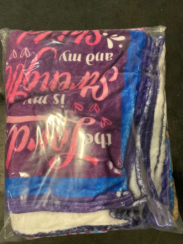 Photo 1 of Christian Gifts for Women Blanket Inspirational Religious Soft Warm Flannel I Am a Child of God Blankets Throw Blanket Brithday Gifts Spiritual Gifts for Women Men 50"x40"