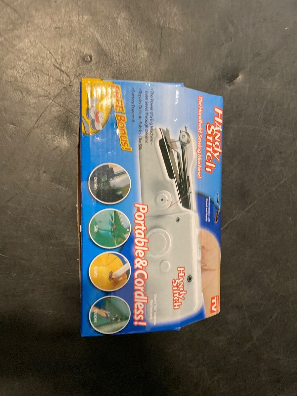 Photo 1 of Handy Stitch Handheld Sewing Machine As Seen On Tv - Portable Craft Sewing Machine Cordless Quick Stitch Tool for Fabric, Clothing, Kids Cloth, Home Travel Use