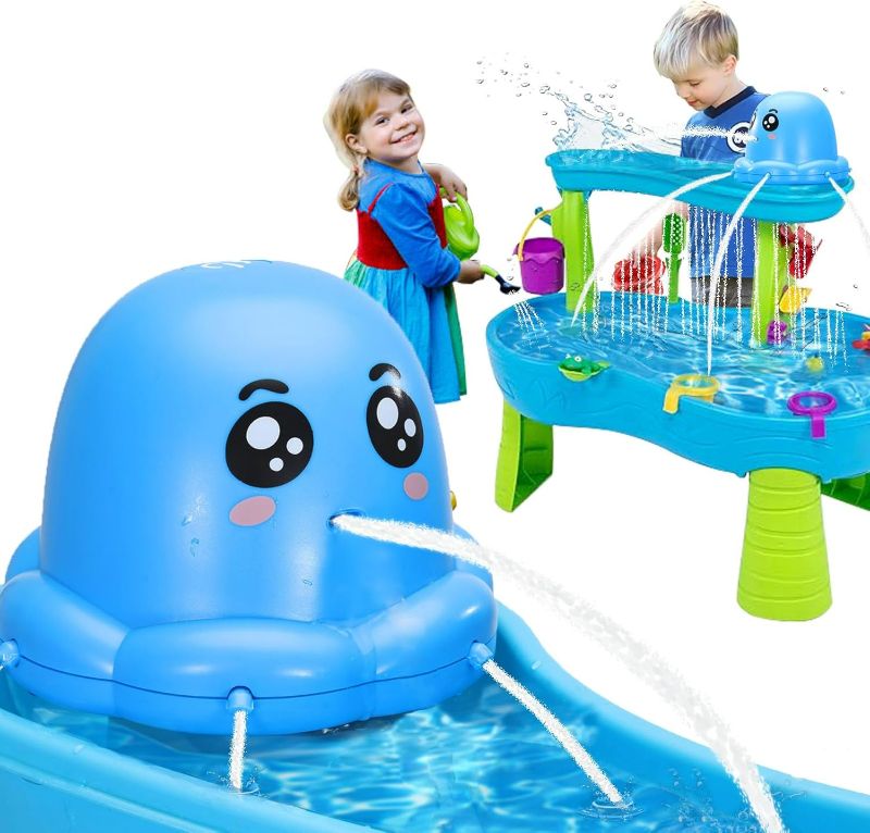 Photo 1 of Octopus Water Table Pump Toy for Kids - Battery Powered Outdoor Water Pump for Toddlers, 3 Hours of Non-Stop Work Fun Water Fountain Play, Summer Water Table Accessories Toys for Kids Toddlers