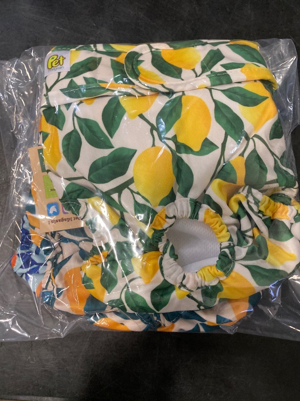 Photo 1 of Pet Magasin Reusable Dog Diapers Female Washable (Pack of 3), Premium Doggie Diapers for Female Dogs for Period Heat, Highly Absorbent Dog Diaper for Heat (Botanical Fruit, L (18”-24” Waist))