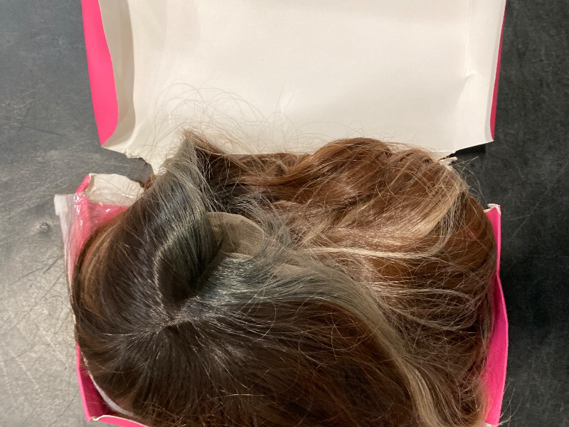 Photo 1 of WOCO Long Brown Mixed Blonde Wavy Wig for Women, Synthetic 13×4 Lace Front Wigs, Brown Highlight Wig with Dark Roots, Synthetic Heat Resistant Fiber Natural Looking for Daily Wedding Party Use 26''
