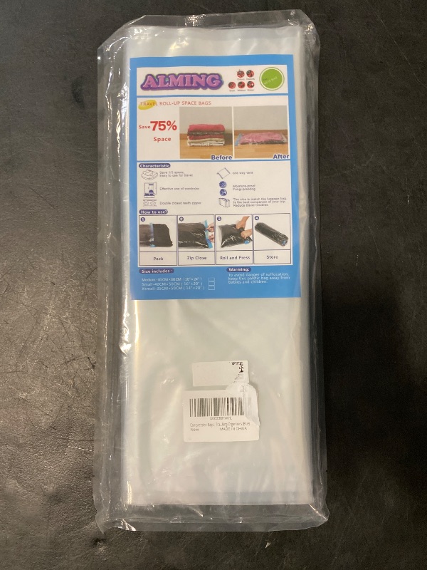 Photo 1 of 12 Pcs Portable Compression Storage Bags Vacuum Seal Bags for Travel Space Saver Organizer for Clothing Luggage Packing Essentials