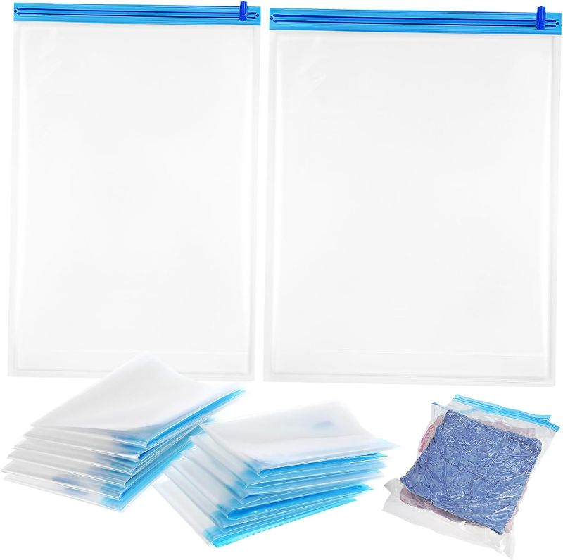 Photo 1 of 12 Pcs Portable Compression Storage Bags Vacuum Seal Bags for Travel Space Saver Organizer for Clothing Luggage Packing Essentials
