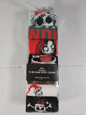 Photo 1 of 4-10 Nightmare Before Christmas 7 Days of Cozy Crew Socks - Assorted Color 