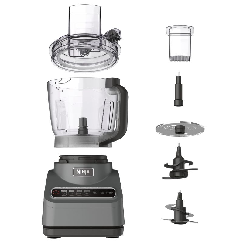 Photo 1 of Ninja Food Processor, Professional Plus, 1000 Peak Watts, 4 Functions for Chopping, Slicing, Purees & Dough with 9-Cup Processor Bowl, 3 Blades, Food Chute & Pusher, Silver, BN601