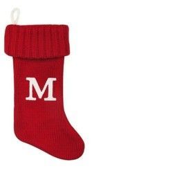 Photo 1 of Knit Monogram Christmas Stocking Red M - Wondershop™