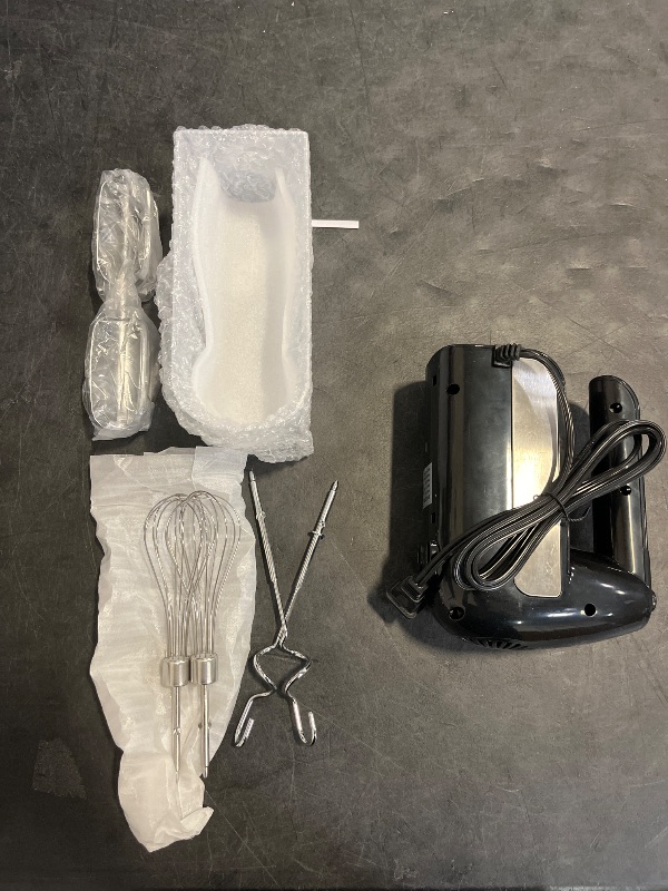 Photo 1 of 5-Speed Electric Hand Mixer, 800W Handheld Mixer with Turbo for Baking & Cooking, Kitchen Food Mixer with Storage Case & 6 Stainless Steel Attachments (2 Beaters, 2 Dough Hooks, 2 Whisks)-Black