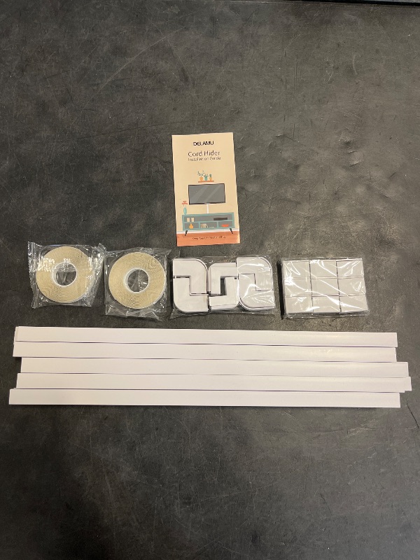 Photo 1 of Delamu Cable Hider, 314in Cord Covers for Wires on Wall, One-Cord Cord Hider, Paintable Wire Hiders Wire Covers for Cords, Cable Management for Hiding 1-2 Small Wires, 20x L15.7 W0.59 H0.40in, White