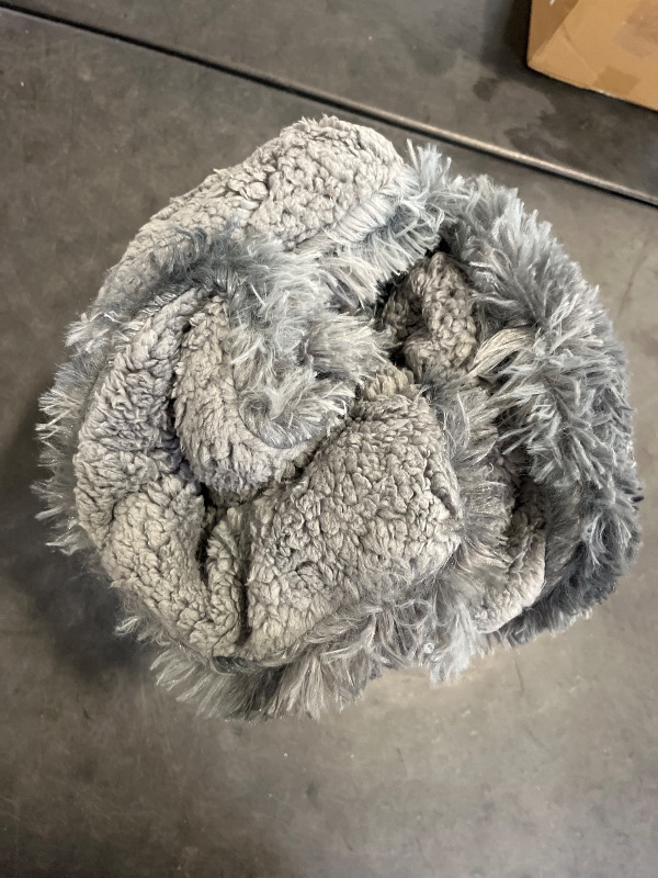 Photo 1 of Bedsure Fluffy Throw Blanket Gifts for Women Men, Soft Fleece Sherpa Cozy Fuzzy Plush Warm Minky Thick Faux Fur Throw for Couch, Bed, Home Living Room Decor Spring Blanket Gifts for Mom Dad, Grey