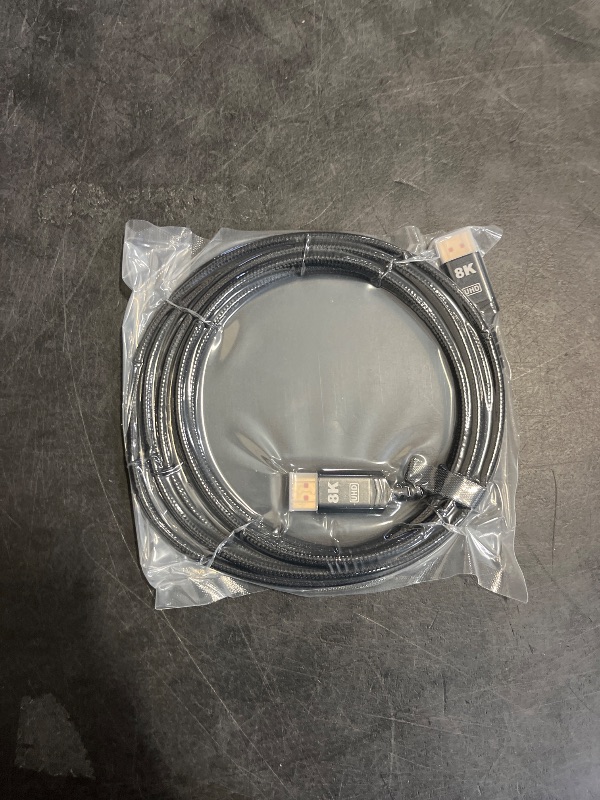 Photo 1 of Capshi 8K 4K DisplayPort Cable 1.4, 10FT DP Cord (VESA Certified, 8K@60Hz, 4K@144Hz, 2K@240Hz/165Hz), 32.4Gbps High Speed Display Port Cable for Gaming Monitor, HDR/FreeSync/G-Sync, Braided, Black