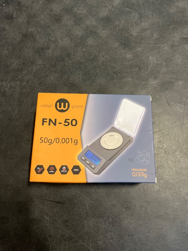 Photo 1 of Milligram Scale 50g/0.001g High Precision Mg Scale, Portable Jewelry Scale .001 Gram Accuracy, Powder Scale, Digital Miligram Scale for Powder Medicine with Tray/Tweezers/Calibration Weight