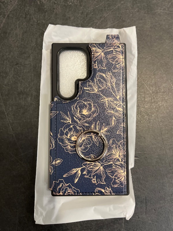 Photo 1 of Shorogyt for Samsung Galaxy S24 Ultra Wallet Case with Card Holder, Designer Rose Pattern Kickstand Magnetic Clasp Back Flip Folio Leather Phone Cases for S24 Ultra for Women Men Girls