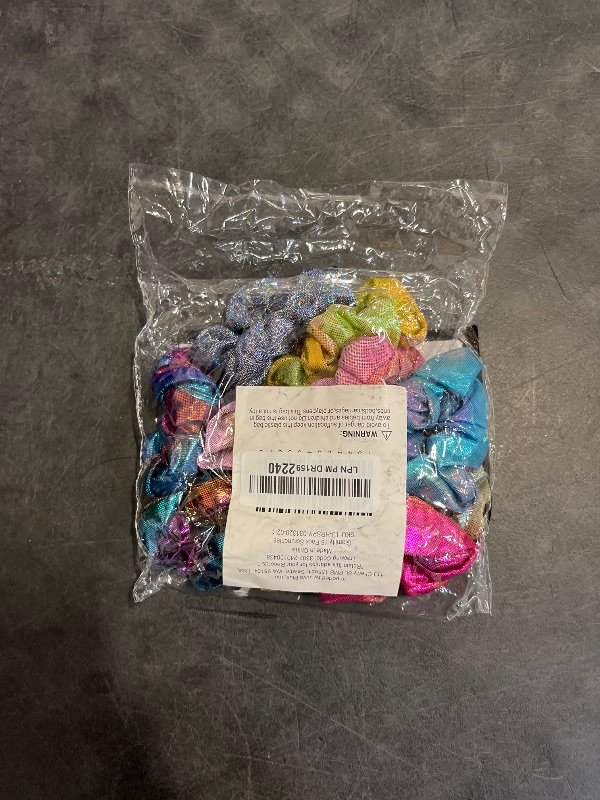 Photo 1 of 16 Pack Tie Dye Hair Scrunchies for Girls, Women (Rainbow, 4 in)