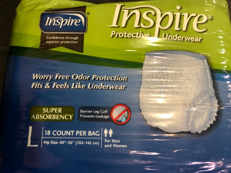 Photo 1 of (L) Inspire  Protective Underwear Size L 18 count