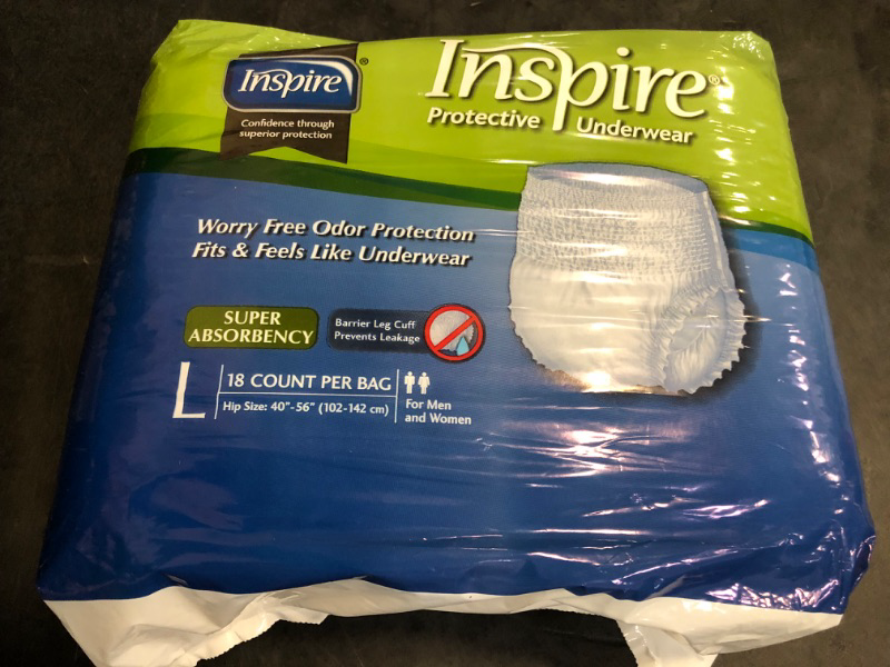 Photo 1 of (L) Inspire  Protective Underwear Size L 18 count