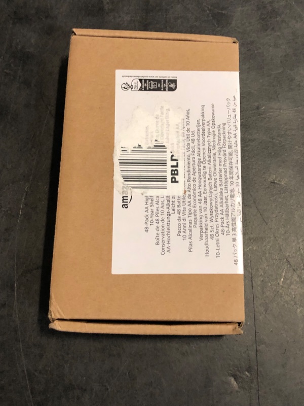 Photo 1 of Amazon Basics 48-Pack AA Alkaline High-Performance Batteries, 1.5 Volt, 10-Year Shelf Life