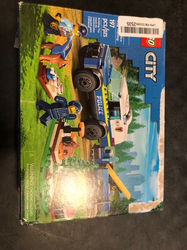 Photo 1 of LEGO City Mobile Police Dog Training 60369, SUV Toy Car with Trailer, Obstacle Course and Puppy Figures, Animal Playset for Boys and Girls Ages 5 Plus