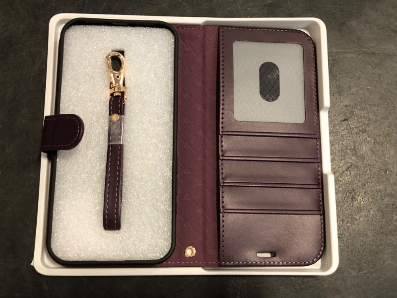 Photo 1 of OCASE for iPhone 16 Pro Max Case Detachable Wallet Case with Card Holder, 2 in 1 Pu Leather Flip Folio with RFID Blocking Stand Wrist Strap Shockproof Phone Cover 6.9 Inch 2024, Dark Purple
