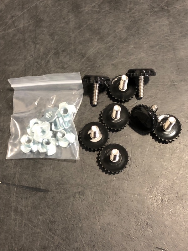 Photo 1 of Stainless Steel Screw Furniture Leveling Feet 5/16-18 Screw in Threaded Furniture Levelers Adjustable Table Chair Levelers Feet Glides for Chairs Tables Cabinet Patio Furniture- 8 Pack