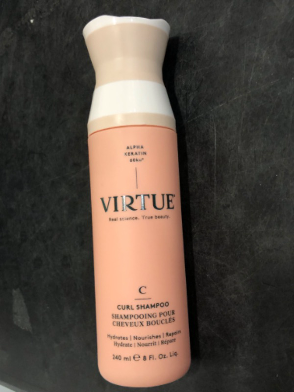 Photo 1 of VIRTUE Curl Sulfate Free Shampoo with Jojoba Oil, Hydrates, Nourishes & Repairs Curly Hair with Frizz Control, Color Safe