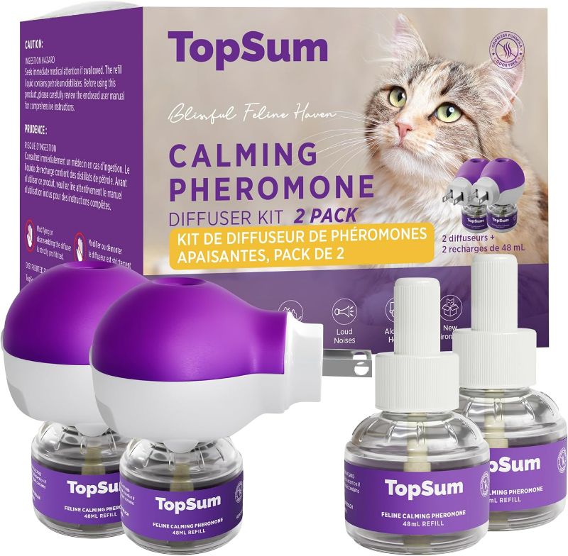 Photo 1 of Cat Pheromones Calming Diffuser: Premium Pheromone Diffuser for Cats - Cat Pheromones Diffuser - Cat Calming Diffuser - Cat Calming Pheromone Diffuser, 2 Pack (X Purple)