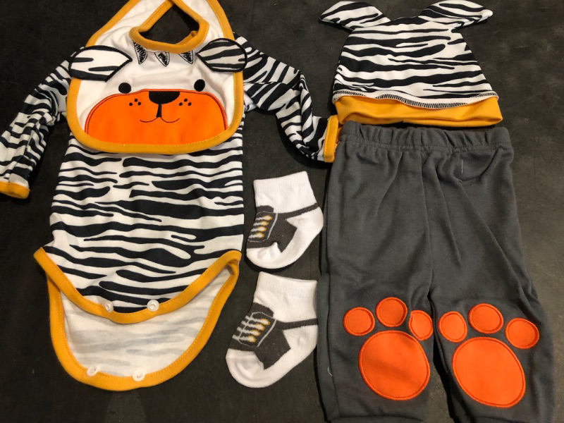 Photo 1 of  Reborn Baby Dolls Clothes, 5pcs Cartoon Bear Outfits Accessories for 20 - 22 Inch Reborn Doll Girl Boy Clothing Cute Striped Clothe Set (Doll Bear Clothes)