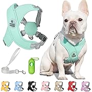 Photo 1 of Patas Lague Dog Harness with Leash Set Adjustable Soft Padded Step-in Dog Vest No Choke No Pull Reflective for Small Medium Pets with Poop Bags and Dispenser, Solid and No-chew, Green S
