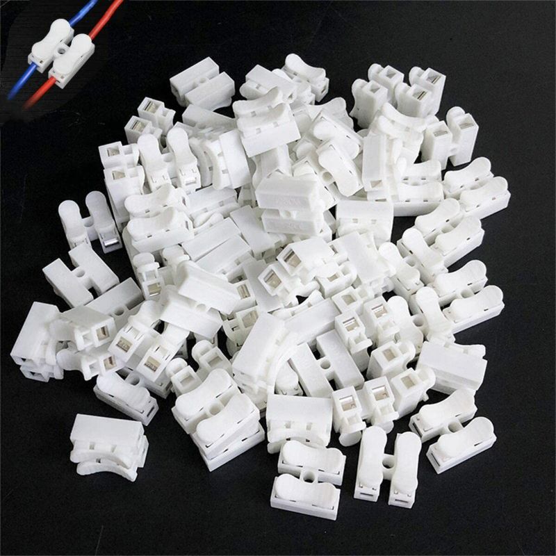 Photo 1 of 24 PCS Boxed Push Quick Wire Cable Connectors, Wire Connector Kit, Spring Wire Connector, Push Quick White Terminal Block, Connectors for Home Lighting Appliances & Automotive Wiring