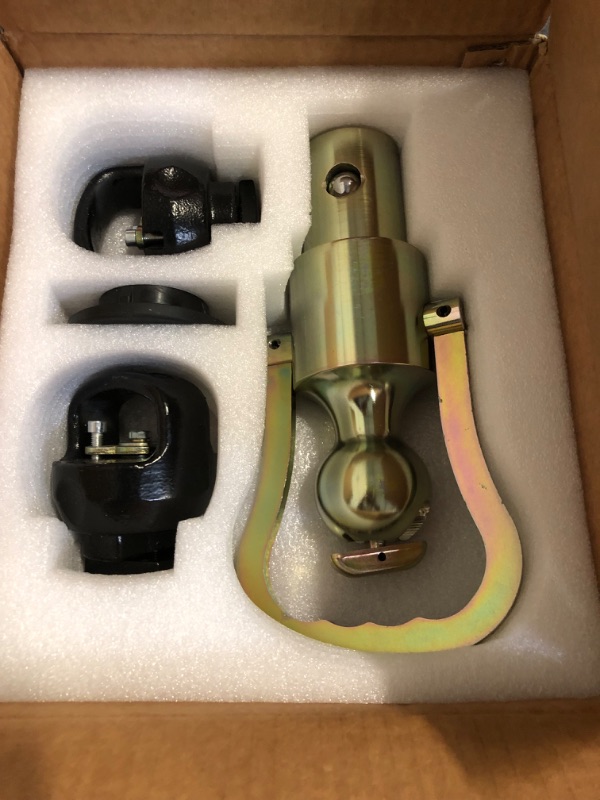 Photo 1 of YOUNGERCAR, GNXA2062 Puck System Gooseneck Hitch Ball Kit, 2-5/16 Inch Gooseneck Ball & 2 Safety Chain Anchors Kits Fit for Dodge RAM 2500/3500 Trucks, 30,000 lbs GTW / 7,500 lbs VTW